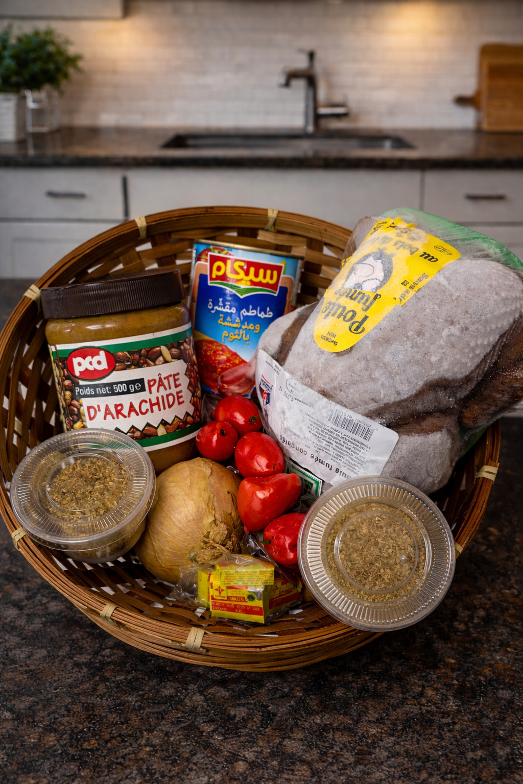 Panier sauce Arachide ivoirienne - kit complet prêt à cuisiner