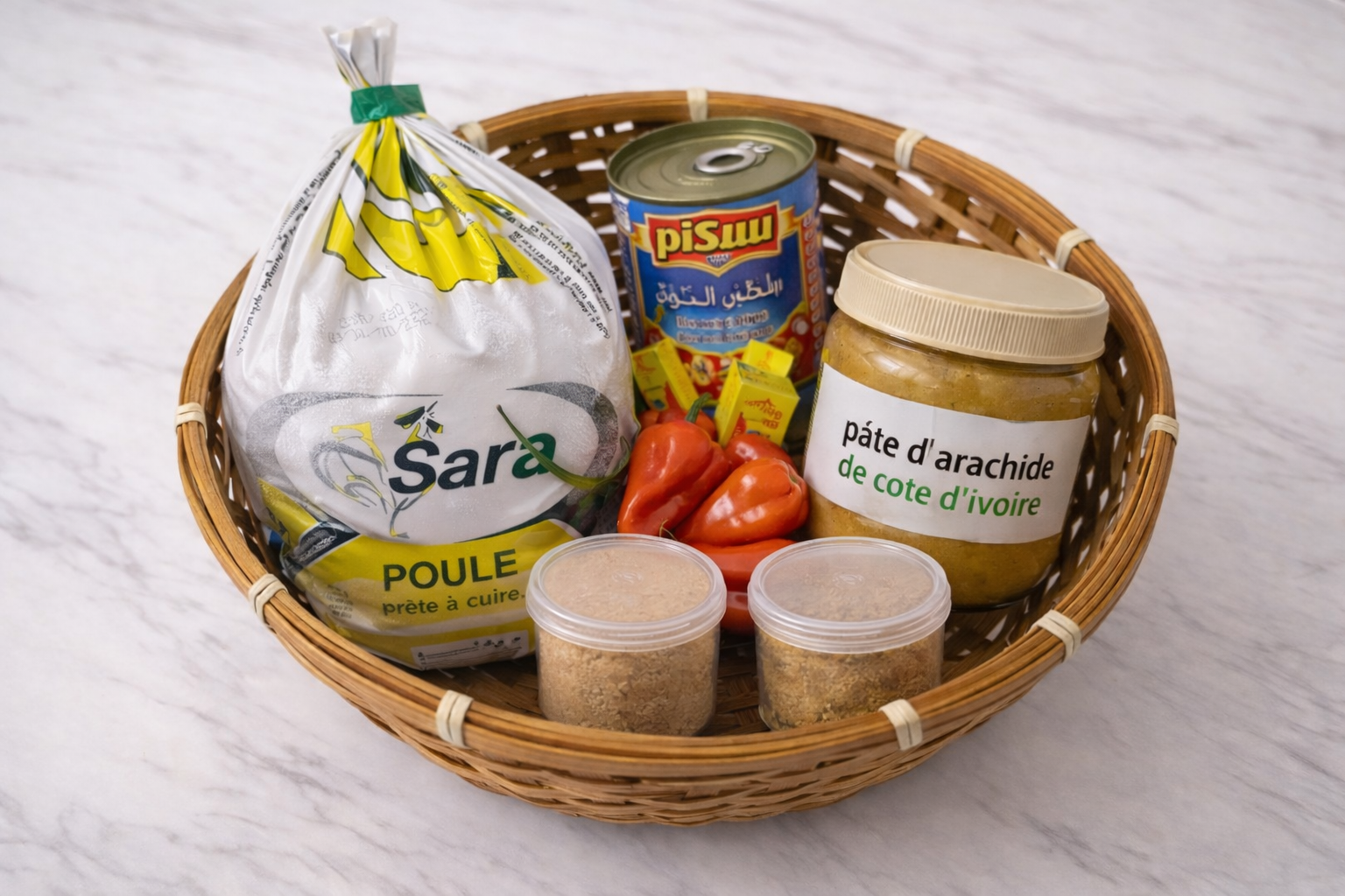 Panier sauce Arachide ivoirienne - kit complet prêt à cuisiner