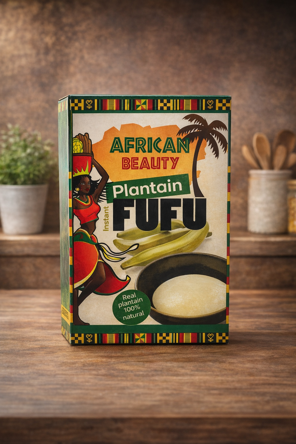 Plantain fufu / farine de banane plantain