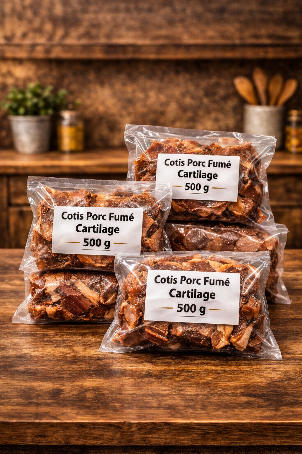 Cotis de porc fumé (cartilage) 500g